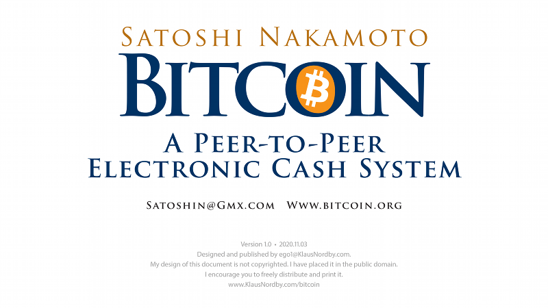 Klaus Nordby s Elegant Design Of Satoshi Nakamoto s 2008 Bitcoin 